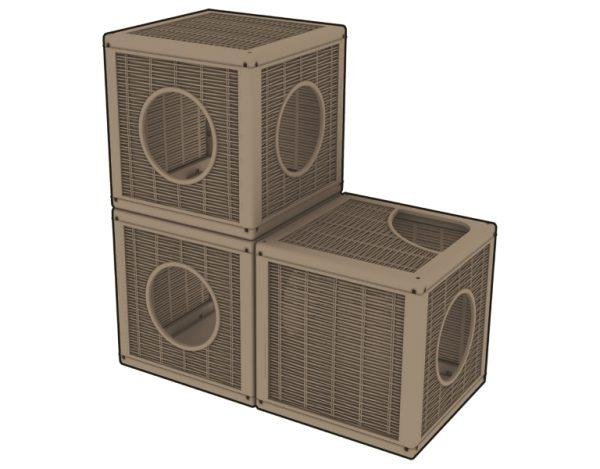 Qublo brown 3 stack look