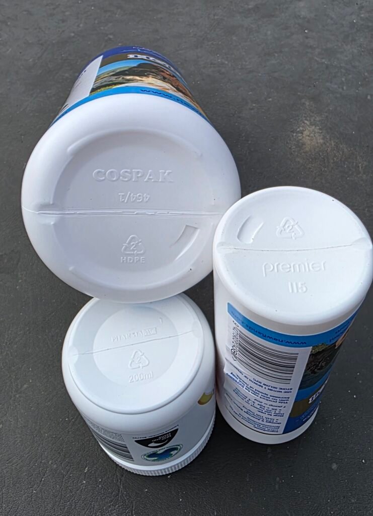 Newflands bottle with #2 recyclable plastic